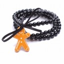 Bracelet / collier noir pain d'épices