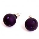 Boucles d'oreilles à strass violet