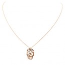Collier tête de mort plaqué or
