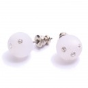Boucles d'oreilles à strass blanche
