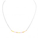 Collier miyuki et chaine en argent