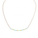 Collier miyuki et chaine plaquée or