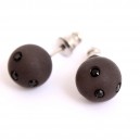 Boucles d'oreilles à strass noir