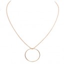 Collier Anneau sur chaine plaqué or