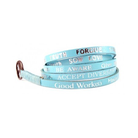 Bracelet light blue standard Good Work(s) Make a Difference
