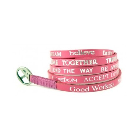 Bracelet hot pink standard Good Work(s) Make a Difference