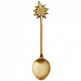 Golden small spoon with palm