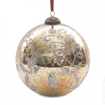 Boule de Noël géante Antique gold 20 cm