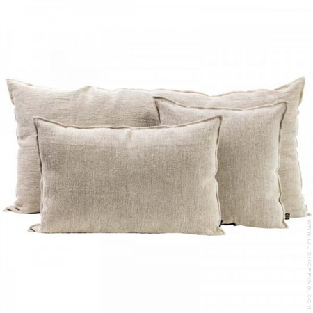 Housse de coussin Chennai naturel rectangle + intérieur