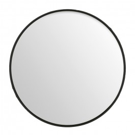 Miroir rond à bord noir 80 cm