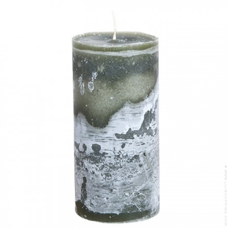 Medium mossgreen candle