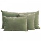 Housse de coussin Chennai kaki rectangle + intérieur