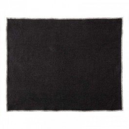 Venise black linen placemat