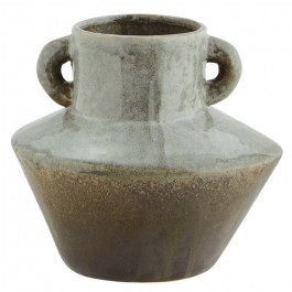 Lichen vintage stoneware vase with 2 handles