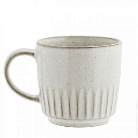 Dark petrol grey stonewear mug