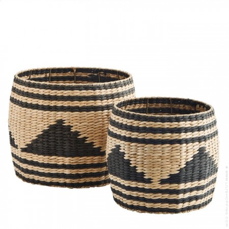 27 cm rush and natural basket