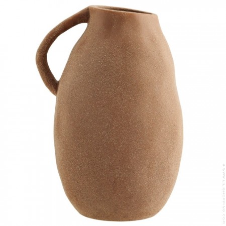 Stoneware vase with one handle