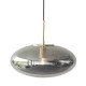 Brushed brass smoked glass 30 cm suspension