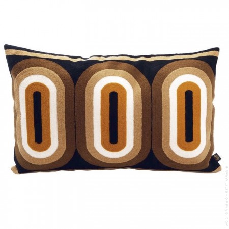 Bray black rectangular cushion with inner