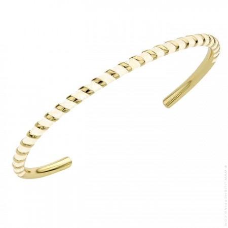 Enamel Yellow Candy gold platted bangle