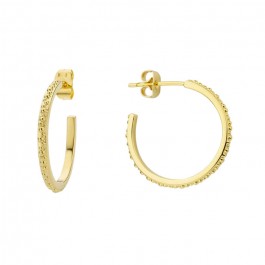 Gold platted Lovely Sparkling hoop earrings
