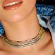 Collier retro pink Tennis