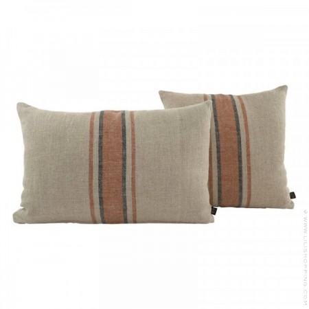 Housse de coussin rectangle Cork kaki + intérieur