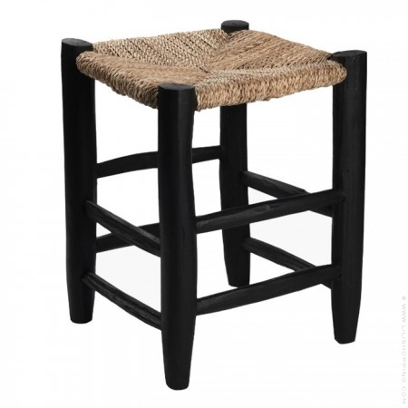Natural laurel wood stool