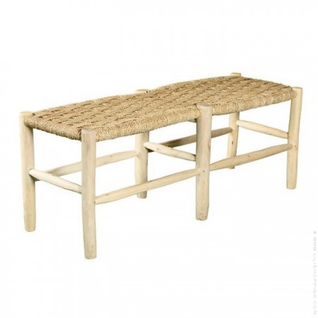 Natural laurel wood 80 cm bench