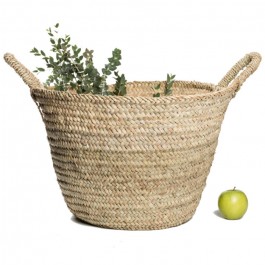 60 cm palm leaf basket with handles