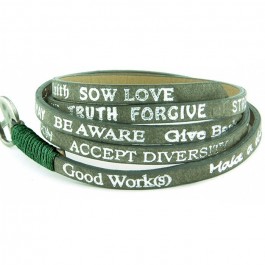 Eco basic olive wrap bracelet