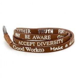 Torino copper brown wrap bracelet