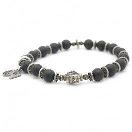 Buddha bracelet with black onyx