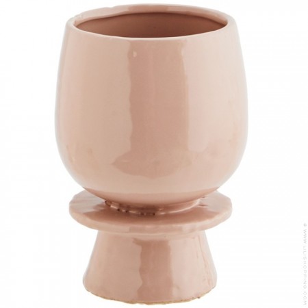 Terracotta and ecru vase