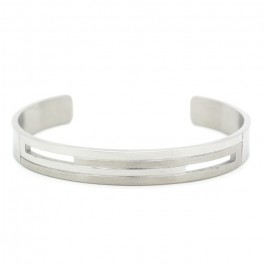 4 lines brushed and polished bangle