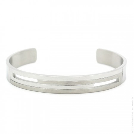 4 lines brushed and polished bangle