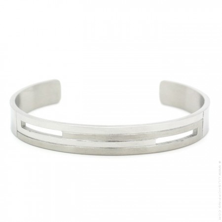 4 lines brushed and polished bangle