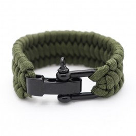 Khaki survival paracord bracelet