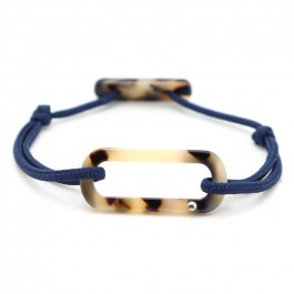 Bracelet oval havane cordon bleu