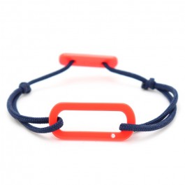 Bracelet oval corail cordon bleu