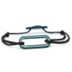 Bracelet oval ivoire cordon bleu blanc