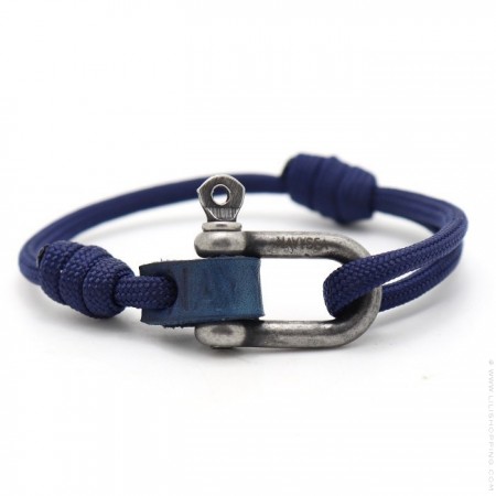 Bracelet Fisherman camouflage argent vieilli