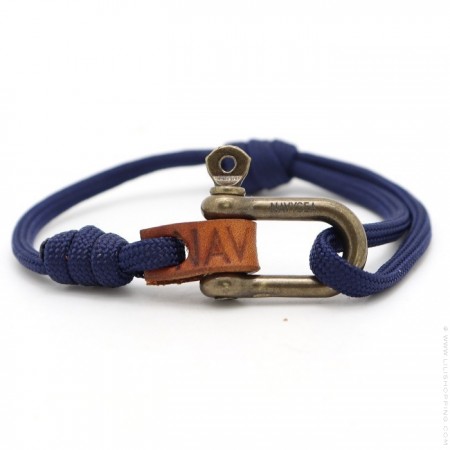Bracelet Fisherman camouflage argent vieilli