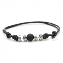 Bracelet Bengal onyx noir mat