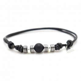 Bracelet Bengal onyx noir mat