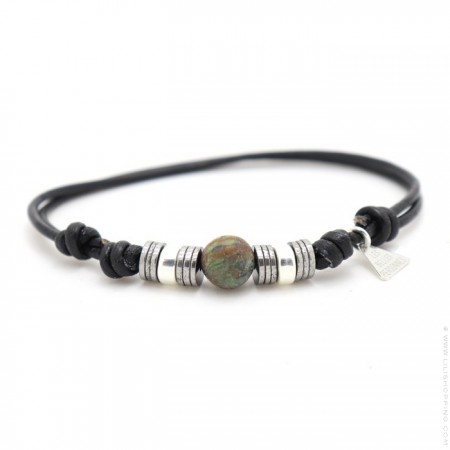 Les Belles Persones black mat onyx Bengal bracelet