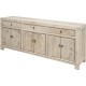 Reclaimed pine wood low sideboard