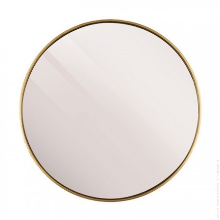 Miroir rond à bord noir 50 cm