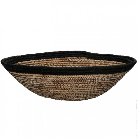Black water hyacinth round fruits basket