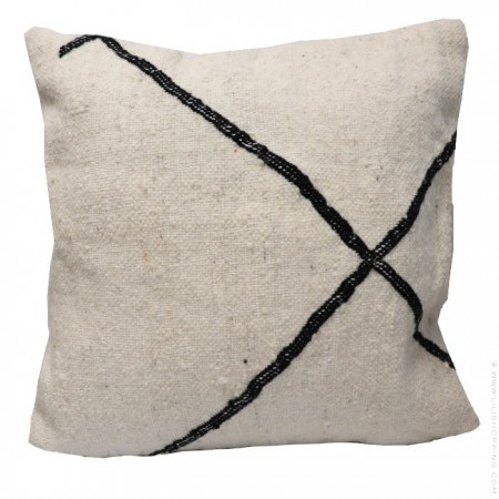 Tizza kaki rectangular cushion with inner